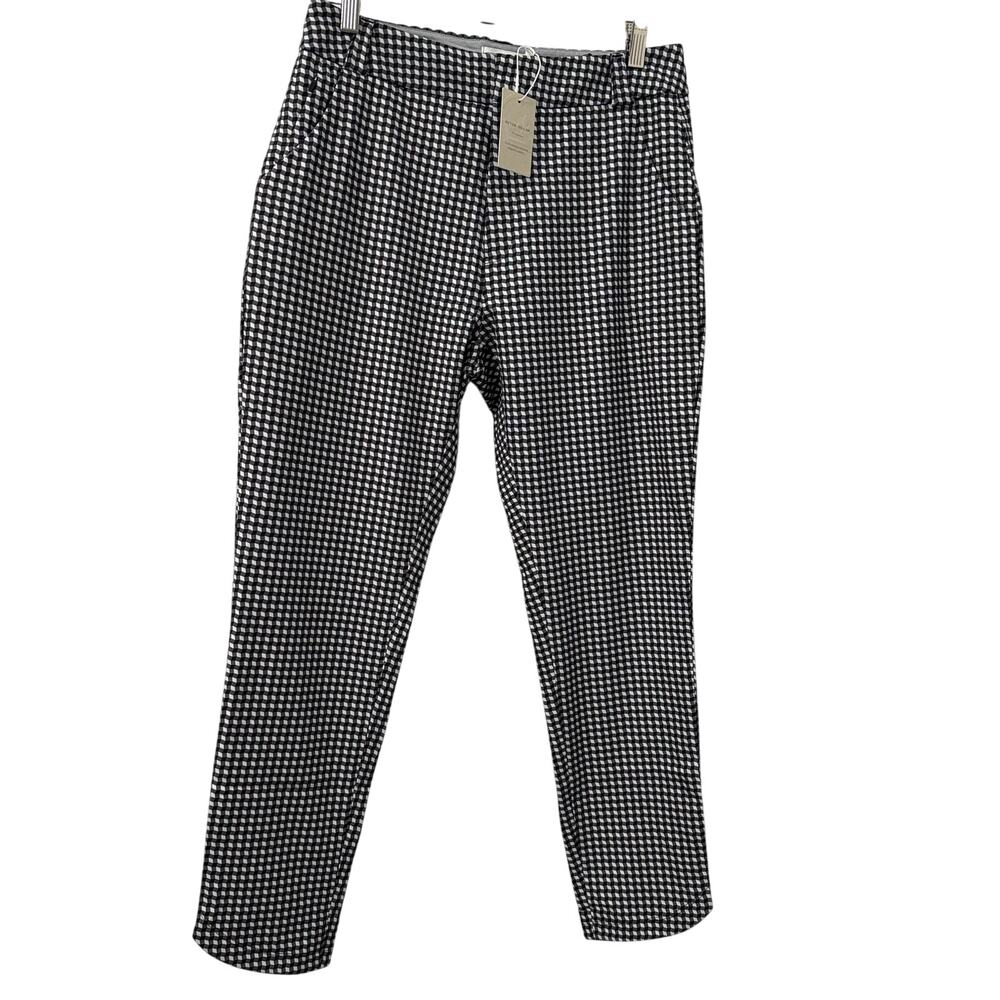 Peter Millar Black and White Checkered Cropped Pants